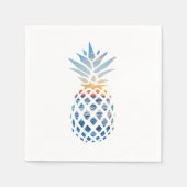 Tropisch ananas thema verjaardagsfeestje servet (Voorkant)