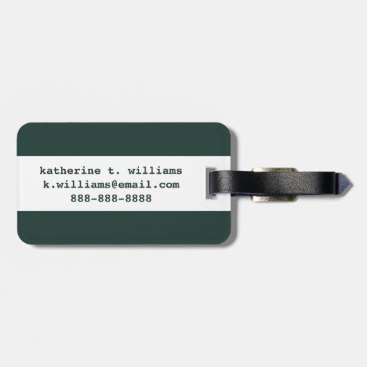 Tropisch Ananas-waterverfschilderij Bagagelabel (Achterkant horizontaal)