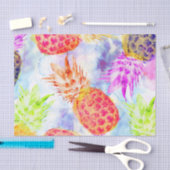 Tropisch Ananaspatroon Waterverf Decoupage Tissuepapier (Craft)