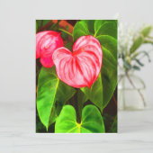 Tropisch anthurium kaart (Staand voorkant)