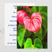 Tropisch anthurium kaart (Voorkant / Achterkant)