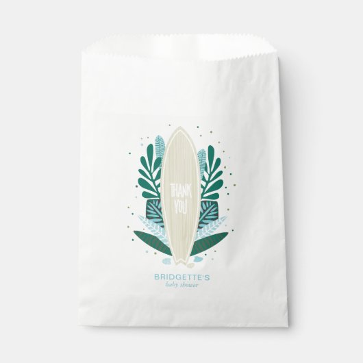 Tropisch Aqua Baby aan boord Bedankzakje (Voorkant)