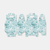 Tropisch Aqua Blauwe Bloemenblaadjes Bedankdoosjes (Uitgevouwen)
