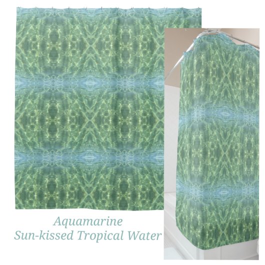 Tropisch Aquamarine Water Boho Chic Douchegordijn