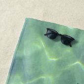 Tropisch Aquamarine Water Strandlaken (In situ)