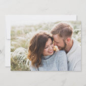 Tropisch aquarel blad florale foto save the date (Achterkant)