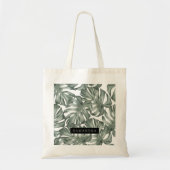 Tropisch Aquarel Modern Oase Bladeren Patroon Tote Bag (Voorkant)