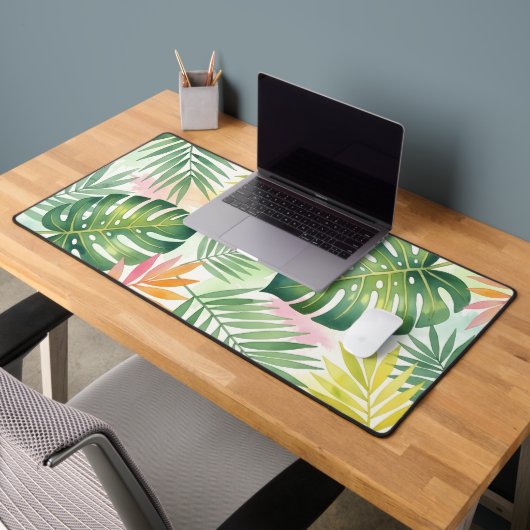 Tropisch Aquarel Monstera Blad Boho Bureaumat (Kantoor 2)