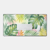 Tropisch Aquarel Monstera Blad Boho Bureaumat (Keyboard & Muis)