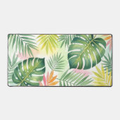 Tropisch Aquarel Monstera Blad Boho Bureaumat (Voorkant)