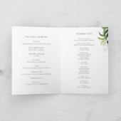 Tropisch Aquarel Monstera Blad Zomer Bruiloft Programma (Binnen)