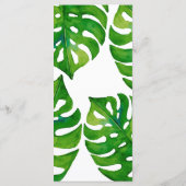 Tropisch aquarelblad met menu