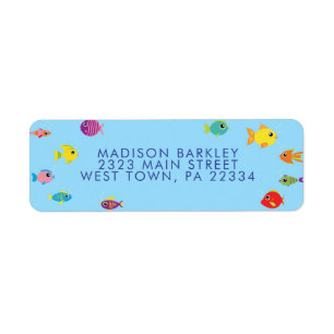 Tropisch Aquarium Fish Kind Return Address Label