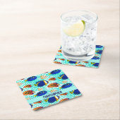 Tropisch aquarium — reef visontwerp kartonnen onderzetters (Insitu)