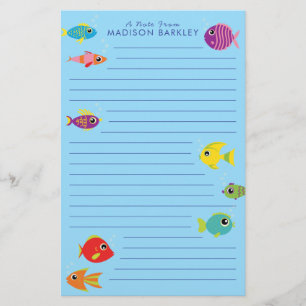 Tropisch aquarium viscute Kind Briefpapier