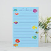 Tropisch aquarium viscute Kind Briefpapier (Staand voorkant)