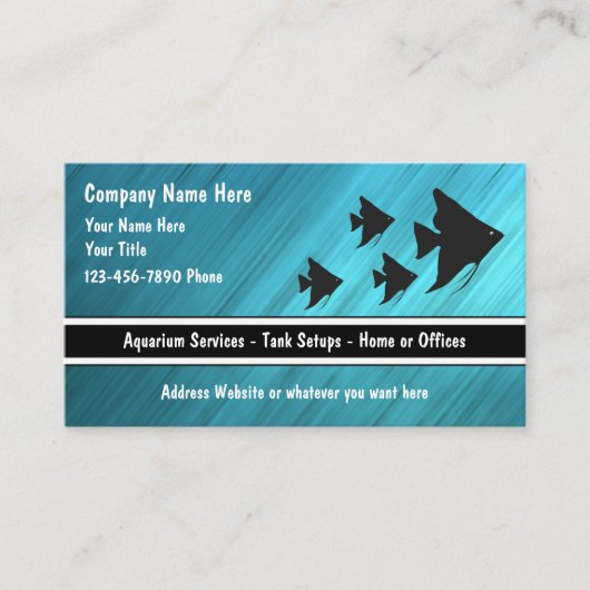 Tropisch aquarium Visitekaartjes (Voorkant)