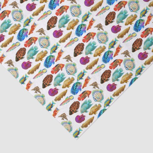 Tropisch aquarium visweefselpapier tissuepapier (Detail)