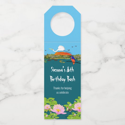 Tropisch Australië Kakadu Geïnspireerd Flessenhanger (Voorkant)