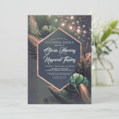 Tropisch avondrepetitief avondeten kaart (Staand voorkant)