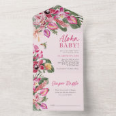 Tropisch Baby shower All In One Uitnodiging (Binnen)