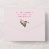 Tropisch Baby shower All In One Uitnodiging (Achterkant)