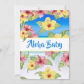 Tropisch Baby shower Beach Aloha Kaart (Achterkant)