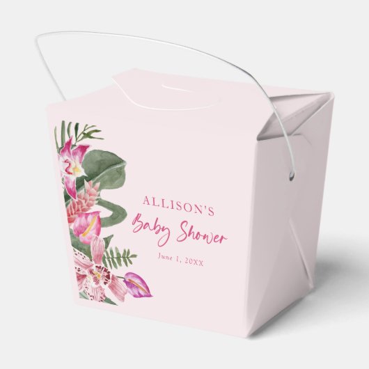 Tropisch Baby shower Bedankdoosjes (Achterkant)