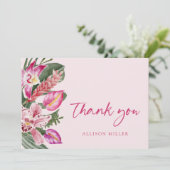 Tropisch Baby shower Bedankkaart (Staand voorkant)