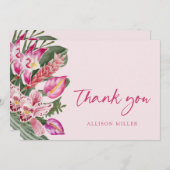 Tropisch Baby shower Bedankkaart (Voorkant / Achterkant)