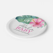 Tropisch Baby shower Beschikbaar Papieren Bordje (Gekanteld)