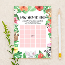 Tropisch Baby shower Bingo Briefpapier