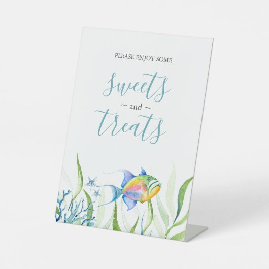 Tropisch Baby shower dessert Tabletopteken Reclamebord Met Voetstuk (Voorkant)