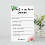 Tropisch Baby shower Hoe goed ken je mama? (Staand voorkant)