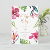 tropisch Baby shower Kaart (Staand voorkant)