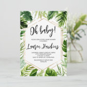 Tropisch Baby shower Kaart (Staand voorkant)