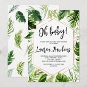 Tropisch Baby shower Kaart (Voorkant / Achterkant)