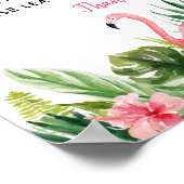 Tropisch Baby shower, luierrolbordje Poster (Hoek)