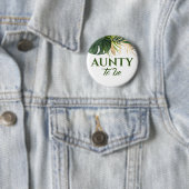 Tropisch Baby shower met groene en goudpalm Ronde Button 5,7 Cm (In situ)