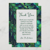 Tropisch Baby shower met leve Bedankkaart (Voorkant / Achterkant)