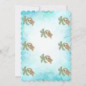 Tropisch Baby shower met slaapsleuf Kaart (Achterkant)