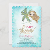Tropisch Baby shower met slaapsleuf Kaart (Voorkant)