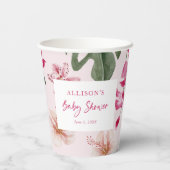Tropisch Baby shower Papieren Bekers (Achterkant)