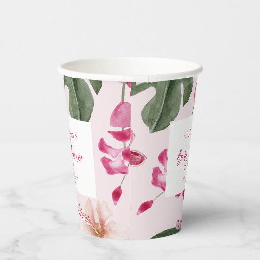 Tropisch Baby shower Papieren Bekers