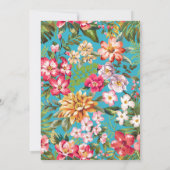 Tropisch Baby shower Uitnodiging Luau Neutraal (Achterkant)