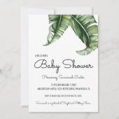 Tropisch Baby shower van bananenbladeren/stripes Kaart (Voorkant)