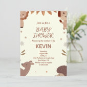 Tropisch Baby shower van de Cute Tropical Animal Kaart (Staand voorkant)