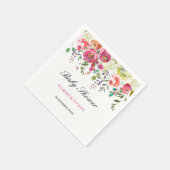 Tropisch Baby shower van de lentevloerroze peach Servetten (Hoek)