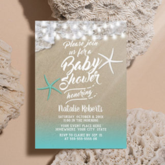 Tropisch Baby shower van de strand van de Zomer Kaart