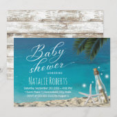 Tropisch Baby shower van doornhaai Kaart (Voorkant / Achterkant)